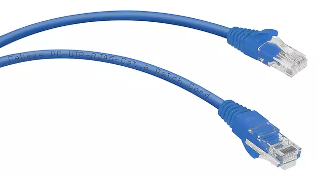 Кабель патч-корд U/UTP 6 кат. 2м Cabeus PC-UTP-RJ45-Cat.6-2m-BL-LSZH 2xRJ45/8p8c, неэкранированный, синий, LSZH