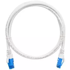 Кабель патч-корд U/UTP 6 кат. 2м NikoMax NMC-PC4UE55B-020-C-WT 2хRJ45/8P8C, T568B, Molded, 24AWG (7х0,205мм), BC (чистая медь), LSZH нг(А)-HFLTx, белы