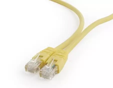 Кабель патч-корд U/UTP 6 кат. 0,5м Cablexpert PP6U-0.5M/Y литой, многожильный, жёлтый