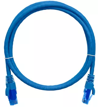 Кабель патч-корд U/UTP 6 кат. 1,5м NikoMax NMC-PC4UE55B-015-C-BL 2хRJ45/8P8C, T568B, Molded, 24AWG (7х0,205мм), BC (чистая медь), LSZH нг(А)-HFLTx, си