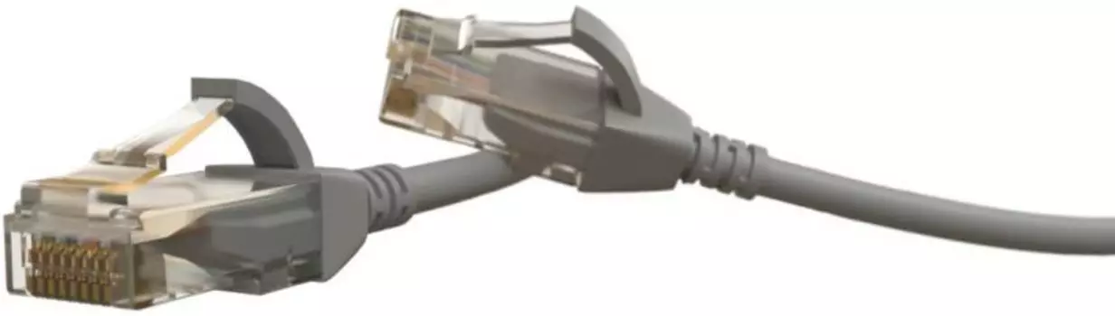 Кабель патч-корд U/UTP 6 кат. 3м Hyperline PC-LPT-UTP-RJ45-RJ45-C6-3M-LSZH-GY (100% Fluke Component Tested), 28AWG, LSZH, 3 м, серый