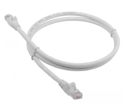 Кабель патч-корд U/UTP 6 кат. 2м Lanmaster LAN-PC45/U6-2.0-WH RJ45 - RJ45, 4 пары, белый, LSZH