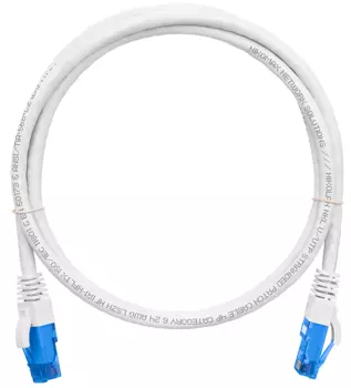 Кабель патч-корд U/UTP 6 кат. 1м NikoMax NMC-PC4UE55B-010-C-WT 2хRJ45/8P8C, T568B, Molded, 24AWG (7х0,205мм), BC (чистая медь), LSZH нг(А)-HFLTx, белы