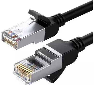 Кабель патч-корд U/UTP 6 кат. 2м UGREEN NW101 плоский Pure Copper Flat ,цвет: черный