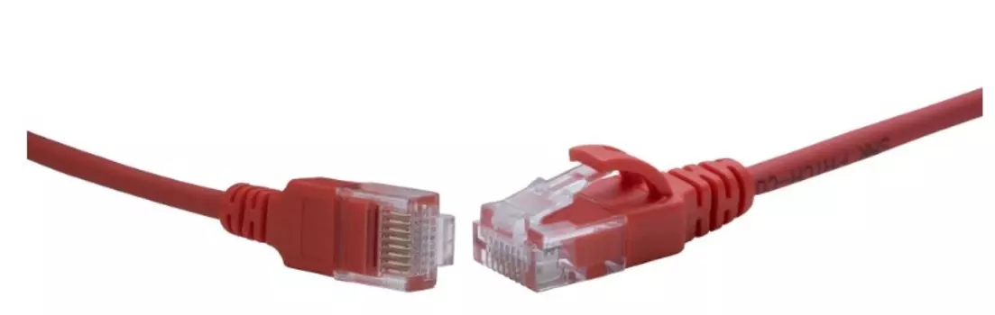 Кабель патч-корд U/UTP 6 кат. 0.3м SNR SNR-UU4-6-003-LST-RD (3,8) U/UTP 4-х парный cat.6 0.3м LSZH красный (диаметр 3,8 мм)