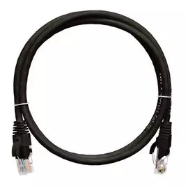 Кабель патч-корд U/UTP 5e кат. 0,3м. NikoMax NMC-PC4UD55B-003-C-BK 2хRJ45/8P8C, T568B, Molded, BC (чистая медь), 24AWG, LSZH нг(А)-HFLTx, черный