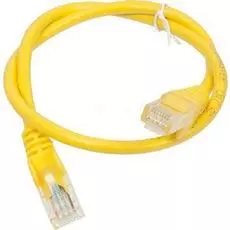 Кабель патч-корд U/UTP 5e кат. 0,5м. Lanmaster LAN-PC45/U5E-0.5-YL RJ45 - RJ45, 4 пары, желтый, LSZH