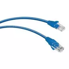 Кабель патч-корд U/UTP 5e кат. 0.15м. Cabeus PC-UTP-RJ45-Cat.5e-0.15m-BL-LSZH неэкранированный, синий