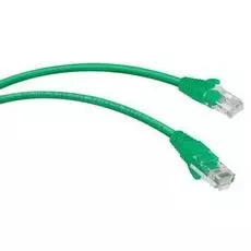 Кабель патч-корд U/UTP 5e кат. 0,3м. Cabeus PC-UTP-RJ45-Cat.5e-0.3m-GN-LSZH неэкранированный, зелены