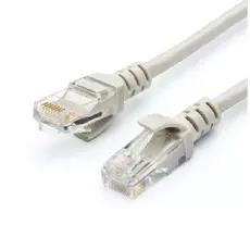 Кабель патч-корд U/UTP 5e кат. 0,3м. Atcom AT9061 литой, RJ45, серый