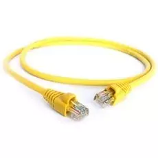 Кабель патч-корд U/UTP 5e кат. 15м. GCR GCR-LNC02-15.0m , AWG24, RJ45, литой (Желтый), пластик пакет