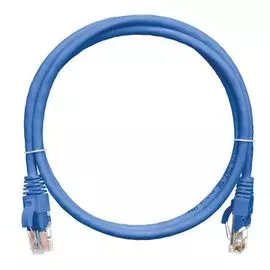 Кабель патч-корд U/UTP 5e кат. 1.5м NIKOMAX NMC-PC4UD55B-015-C-BL 2хRJ45/8P8C, T568B, Molded, BC (чистая медь), 24AWG, LSZH нг(А)-HFLTx, синий