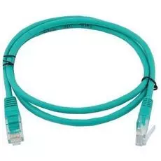 Кабель патч-корд U/UTP 5e кат. 1.5м GCR GCR-LNC05-1.5m , AWG24, RJ45, литой (Зеленый), пластик пакет