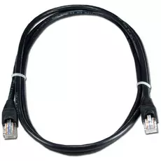 Кабель патч-корд U/UTP 5e кат. 1м. GCR GCR-LNC06-1.0m , AWG24, RJ45, литой (Черный), пластик пакет