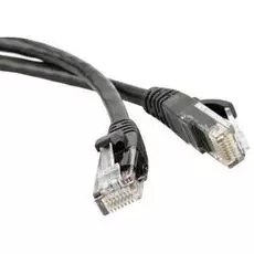 Кабель патч-корд U/UTP 5e кат. 20м. TWT TWT-45-45-20-BK с заливными колпачками, черный