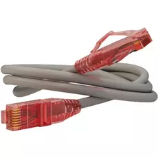 Кабель патч-корд U/UTP 5e кат. 2м. Hyperline PC-LPM-UTP-RJ45-RJ45-C5e-2M-LSZH-GY серый, LSZH