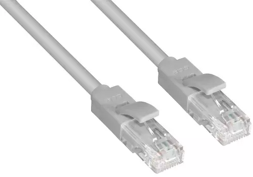 Кабель патч-корд UTP 5e кат. 3м. Greenconnect GCR-LNC03-C-3.0m перекрестный ethernet , серый, RJ45, литой, 18011
