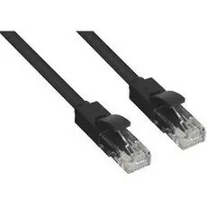 Кабель патч-корд U/UTP 5e кат. 4м. GCR GCR-LNC06-4.0m прямой, черный, позолоченные контакты, 24 AWG,