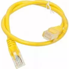 Кабель патч-корд U/UTP 5e кат. 5м. Lanmaster LAN-45-45-5.0-YL желтый