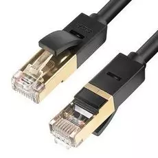 Кабель патч-корд U/UTP 6 кат. 0,1м GCR GCR-LNCG626-0.1m PROF прямой , медь, позолоч. контакты и кон