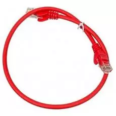 Кабель патч-корд U/UTP 6 кат. 0,5м Lanmaster LAN-PC45/U6-0.5-RD RJ45 - RJ45, 4 пары, красный, LSZH