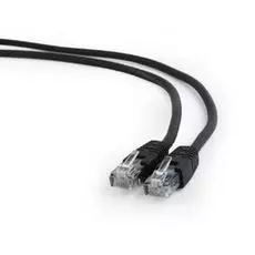 Кабель патч-корд U/UTP 6 кат. 1м Cablexpert PP6U-1M/BK литой, многожильный, чёрный