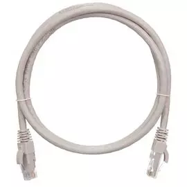 Кабель патч-корд U/UTP 6 кат. 20м NIKOMAX NMC-PC4UE55B-200-C-GY 2хRJ45/8P8C, T568B, Molded, 24AWG, BC (чистая медь), LSZH нг(А)-HFLTx, серый
