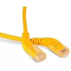 Кабель патч-корд U/UTP 6 кат. 5м Hyperline PC-APM-UTP-RJ45/L45-RJ45/L45-C6-5M-LSZH-YL угловой, левый 45°-левый 45°, LSZH, желтый