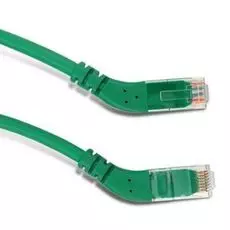 Кабель патч-корд U/UTP 6 кат. 5м Hyperline PC-APM-UTP-RJ45/R45-RJ45/R45-C6-5M-LSZH-GN угловой, правый 45°-правый 45°, LSZH, зеленый