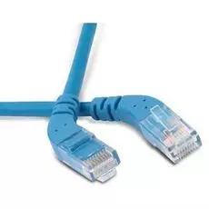Кабель патч-корд U/UTP 6 кат. 5м Hyperline PC-APM-UTP-RJ45/R45-RJ45/R45-C6-5M-LSZH-BL угловой, правый 45°-правый 45°, LSZH, синий