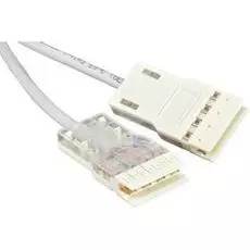 Кабель патч-корд UTP тип 110, 5е кат. 4 пары, 2м Hyperline PC-110-110-4P-C5e-2M-LSZH-GY