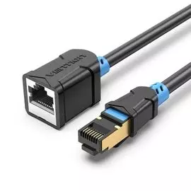 Кабель патч-корд Vention IBLBI удлинитель прямой SSTP cat.6, RJ45 - 3м. черный