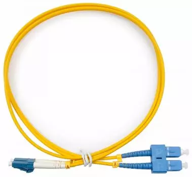 Кабель патч-корд волоконно-оптический Cabeus FOP(d)-9-LC-SC-2m duplex LC-SC 9/125 sm 2м LSZH