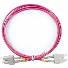 Патч-корд волоконно-оптический Cabeus FOP-50-OM4-SC-SC-2m duplex, SC-SC 50/125 mm OM4, 2м, LSZH