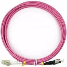 Патч-корд волоконно-оптический Cabeus FOP-50-OM4-LC-FC-3m duplex, LC-FC 50/125 mm OM4, 3м, LSZH