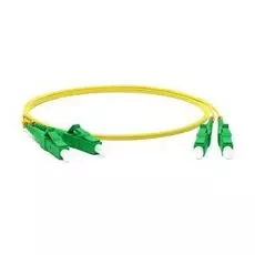 Патч-корд волоконно-оптический Hyperline FC-D2-9-LC/AR-LC/AR-H-1M-LSZH-YL (шнур) SM 9/125 (OS2), LC/APC-LC/APC, duplex, LSZH, 1 м