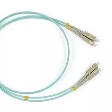 Патч-корд волоконно-оптический Hyperline FC-503-SC-SC-10G-3M FC-D2-503-SC/PR-SC/PR-H-3M-LSZH-AQ MM 50/125(OM3), SC-SC, duplex, LSZH, 3 м