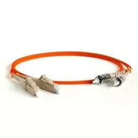 Кабель патч-корд волоконно-оптический Hyperline FC-D2-50-LC/PR-ST/PR-H-2M-LSZH-OR (шнур) MM 50/125, ST-LC, 2.0 мм, duplex, LSZH, 2 м