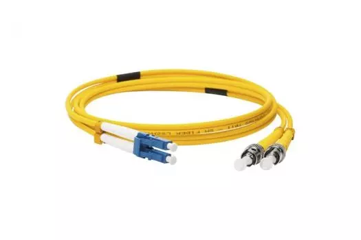 Кабель патч-корд волоконно-оптический Lanmaster LAN-2ST-2LC/SU-2.0 LSZH, дуплексный, ST/UPC-LC/UPC, SM, 2.0 м