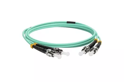 Кабель патч-корд волоконно-оптический Lanmaster LAN-2ST-2ST/OM3-1.0 дуплексный, ST/PC-ST/PC, OM3, LSZH, 1.0 м