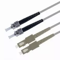 Патч-корд волоконно-оптический TELCORD ШОС-2x3.0-2SC/U-2ST/U-MM62,5-15м-LSZH-GY duplex SC/UPC-ST/UPC, MM 62,5/125 (OM1), 3.0 мм, LSZH, 15м