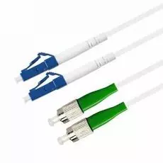 Патч-корд волоконно-оптический TELCORD ШОС-2x3.0-2FC/A-2LC/U-SM(A1)-7м-LSZH-WH duplex FC/APC-LC/UPC, SM 9/125 (G657A1), 3.0 мм, LSZH, 7м