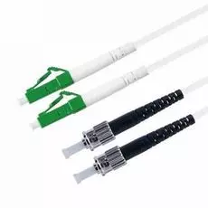 Патч-корд волоконно-оптический TELCORD ШОС-2x3.0-2LC/A-2ST/U-SM(A1)-15м-LSZH-WH duplex LC/APC-ST/UPC, SM 9/125 (G657A1), 3.0 мм, LSZH, 15м