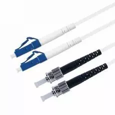 Патч-корд волоконно-оптический TELCORD ШОС-2x3.0-2LC/U-2ST/U-SM(A1)-10м-LSZH-WH duplex LC/UPC-ST/UPC, SM 9/125 (G657A1), 3.0 мм, LSZH, 10м