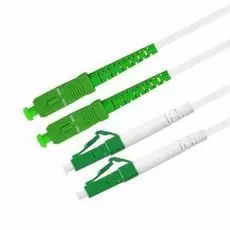 Патч-корд волоконно-оптический TELCORD ШОС-2x3.0-2LC/A-2SC/A-SM(A1)-2м-LSZH-WH duplex LC/APC-SC/APC, SM 9/125 (G657A1), 3.0 мм, LSZH, 2м