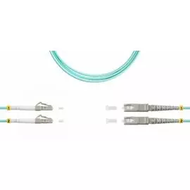Патч-корд волоконно-оптический TELCORD ШОС-2x3.0-2LC/U-2SC/U-MM503-5м-LSZH-AQ duplex LC/UPC-SC/UPC,