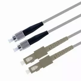 Патч-корд волоконно-оптический TELCORD ШОС-2x3.0-2FC/U-2SC/U-MM62,5-7м-LSZH-GY duplex FC/UPC-SC/UPC, MM 62,5/125 (OM1), 3.0 мм, LSZH, 7м