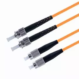 Патч-корд волоконно-оптический TELCORD ШОС-2x3.0-2FC/U-2ST/U-MM50-4м-LSZH-OR duplex FC/UPC-ST/UPC, MM 50/125 (OM2), 3.0 мм, LSZH, 4м