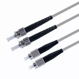 Патч-корд волоконно-оптический TELCORD ШОС-2x3.0-2FC/U-2ST/U-MM62,5-2м-LSZH-GY duplex FC/UPC-ST/UPC, MM 62,5/125 (OM1), 3.0 мм, LSZH, 2м