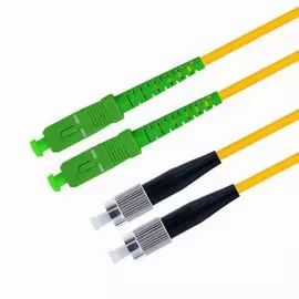 Патч-корд волоконно-оптический TELCORD ШОС-2x3.0-2FC/U-2SC/A-SM-5м-LSZH-YL duplex FC/UPC-SC/APC, SM